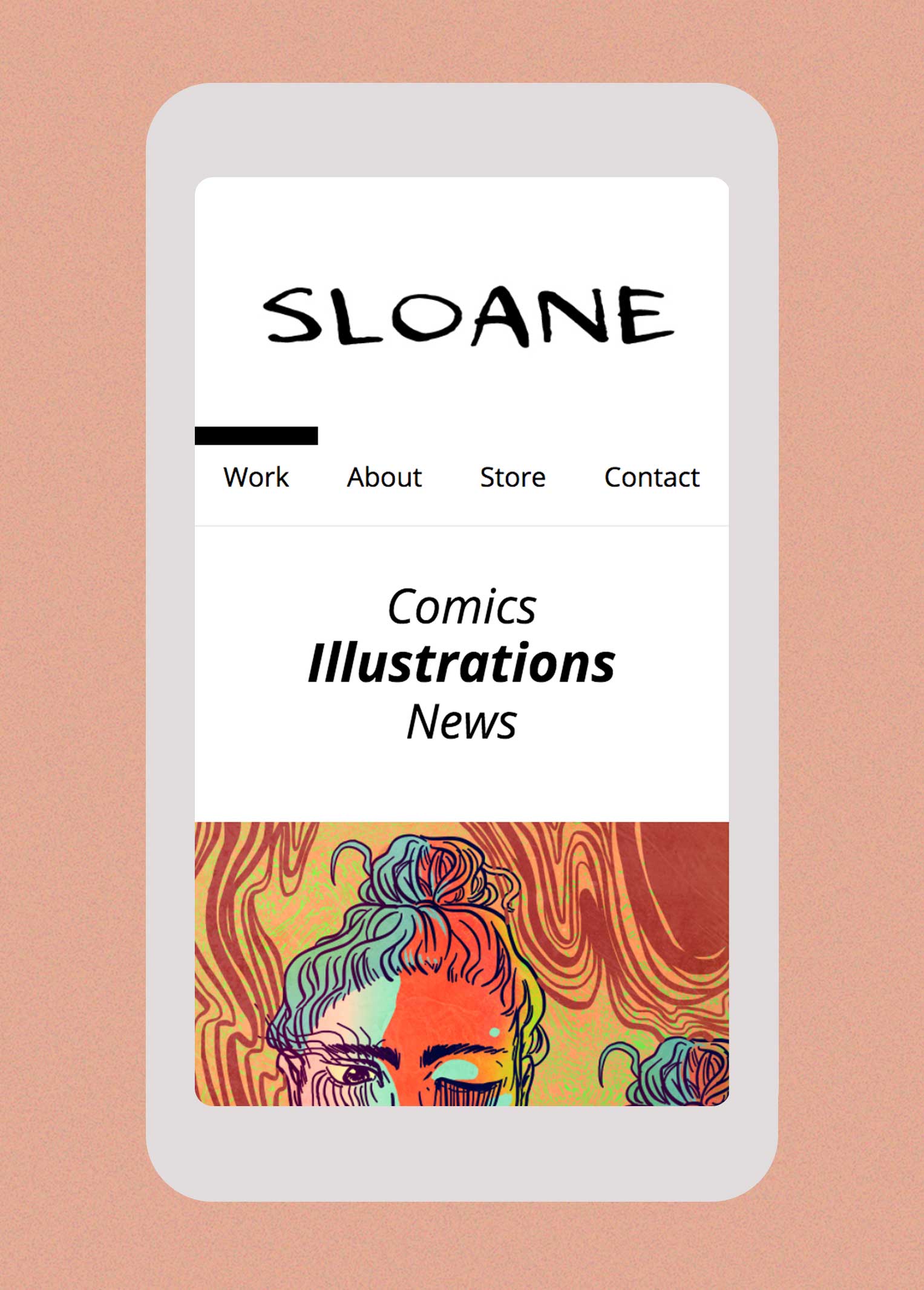 mobile browser screenshot of sloanesloane.com